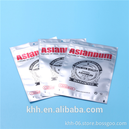 Custom printed mini foil laminated mylar ziplock shiny bags